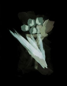 Afdæmpet abstrakt blomstermotiv af Lori Ann Folz