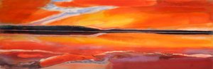 Phoenix Rising, 2014, olie og shellak på gesso panel