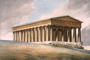 Theseus-templet i Athen af Louis (after) Dupre