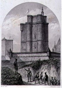The Keep of Vincennes, graveret af Schroeder (gravering) af Louis (after) Marckl