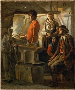 Smedjen eller: En smed i sin smedje ... af Louis (attr. to) Le Nain