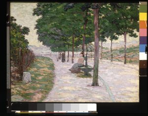 Landskab (olie på lærred) af Louis Abel-Truchet