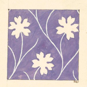 Blomsterdesign til trykt tekstil