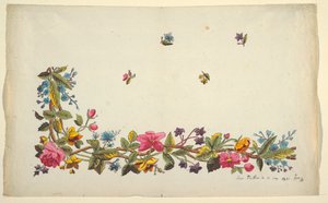 Blomsterdesign til trykt tekstil