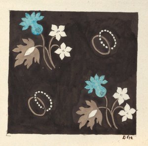 Blomsterdesign til trykt tekstil