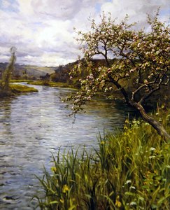 Springtime (olie på lærred) af Louis Aston Knight