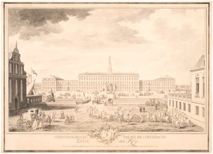 Københavns Slot Christiansborg af Louis Auguste Le Clerc