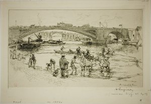 Ved Pont Sully af Louis Auguste Lepère