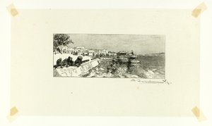 Bercy Wharf, planche to fra Le Long de la Seine et des Boulevards af Louis Auguste Lepère