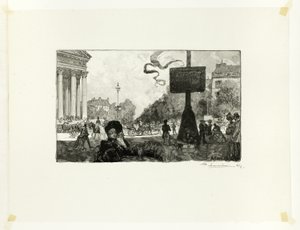 Hjørnet af Rue Royale, planche 16 fra Le Long de la Seine et des Boulevards af Louis Auguste Lepère