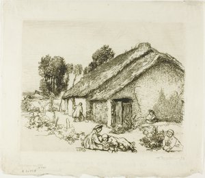 Sommerhus med fem børn af Louis Auguste Lepère