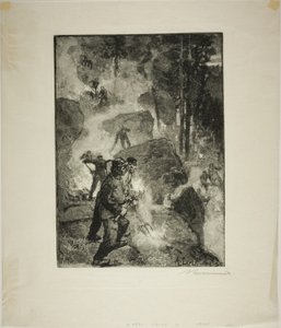 Bregnebrændere i skoven af Louis Auguste Lepère