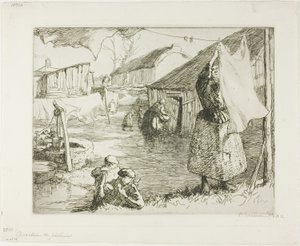 Fiskernes kvarter af Louis Auguste Lepère