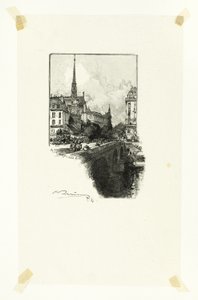 Pont Saint-Michel, planche 12 fra Le Long de la Seine et des Boulevards