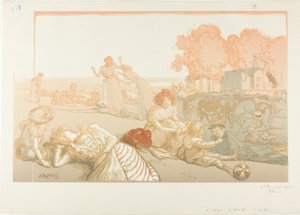 Moderne bukolisk af Louis Auguste Lepère