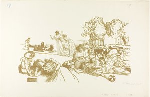 Moderne bukolisk af Louis Auguste Lepère