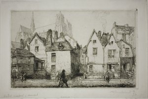 Gamle huse, Amiens af Louis Auguste Lepère