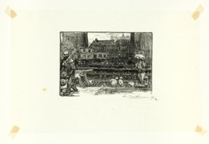 Gipsaflæsere, plade tre fra Le Long de la Seine et des Boulevards af Louis Auguste Lepère