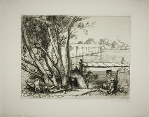 Poissy af Louis Auguste Lepère