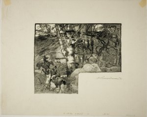 Rid til hundene, Mont-Gérard af Louis Auguste Lepère