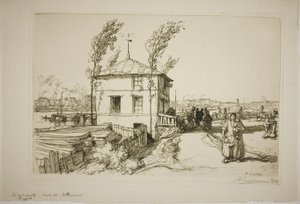 Kro på vej til Billancourt af Louis Auguste Lepère