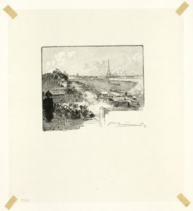 Morgengryet, planche fjorten fra Le Long de la Seine et des Boulevards af Louis Auguste Lepère