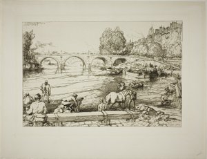 Vandingsstedet ved Pont Marie af Louis Auguste Lepère