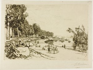 Vejen til Billancourt af Louis Auguste Lepère