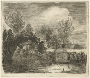 Lystfiskere ved en flod af Louis Bernard Coclers