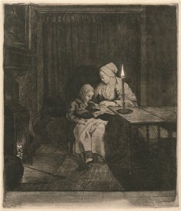 Mor lærer sin søn L