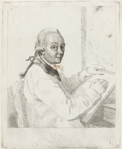 Portræt af kunstneren Johannes Janson, tegning