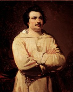 Portræt af den franske forfatter Honore de Balzac af Louis Boulanger