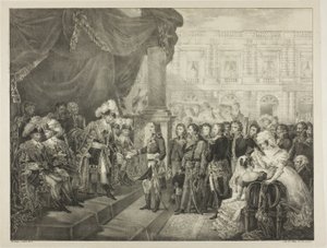 Modtagelse af Vejviseren, tavle 29 fra Napoleons politiske og militære liv af Louis Boulanger