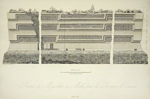 Ruinerne af Miguitlan eller Mitla, i provinsen Oaxaca, illustration fra 