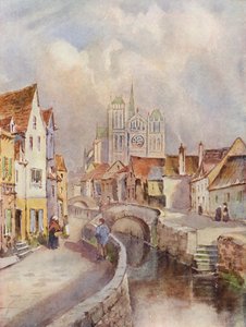 Udsigt over Amiens, med katedralen i det fjerne