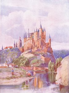 Alcazar, Segonia, fra Hutchinsons Picturesque Europe udgivet af Hutchinson & Son, ca.1930