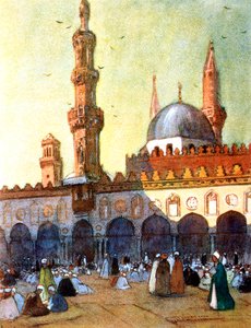 Moskeen i Al-Azhar, Kairo, Egypten, 1928