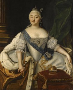 Portræt af kejserinde Elisabeth 1709-1762 af Louis Caravaque