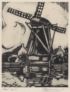 Molen (original titel på objekt) af Louis Cardinaals (signed by artist)