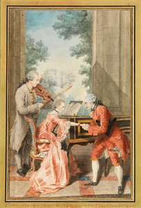Mademoiselle Delong de Genève, Monsieur Philippe og Monsieur de Texier (akvarel)