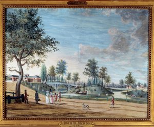 Udsigt over Jernbroen i Parc du Raincy