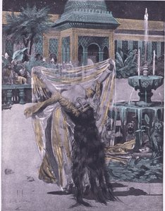 Soldanen fra Babylons datter danser, illustration fra Decameron af Boccaccio udgivet af Navarre Society 1930