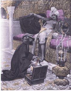 Datter af kongen af Tunis, illustration fra Decameron af Boccaccio udgivet af Navarre Society 1930