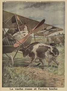 Ko forhindrer et tysk fly i at lette, Lutsk, Rusland, Første Verdenskrig