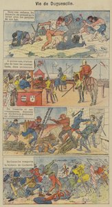 Vie de Duguesclin (farve litho) af Louis Charles (after) Bombled