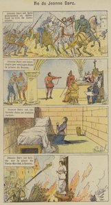 Jeanne Darcs liv (farve litho) af Louis Charles (after) Bombled