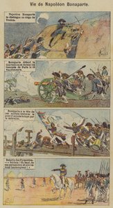 Napoleon Bonapartes liv (farve litho) af Louis Charles (after) Bombled