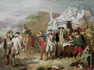 Skitse til slaget ved Yorktown, 1. til 17. oktober 1781, ca. 1836