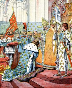 Kroning af den franske kong Charles VII i nærværelse af Jeanne d