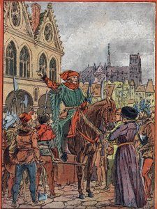 Etienne Marcel, prevot des marchands (1315-1358) erhvervede Maison des Pillars på Place de Greve i juli 1357 (Etienne Marcel-politiker, prost for købmændene i Paris købte de såkaldte Maison aux Pillars ("Søjlehuset") i navnet på t af Louis Charles Bombled
